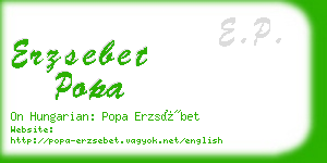 erzsebet popa business card